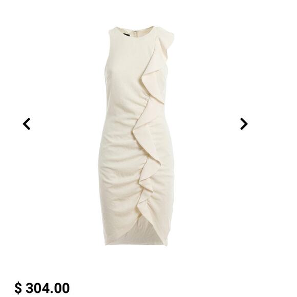 Pinko Bebyblade Ivory Crepe Dress size 42 / US 6 NWT - Picture 8 of 9